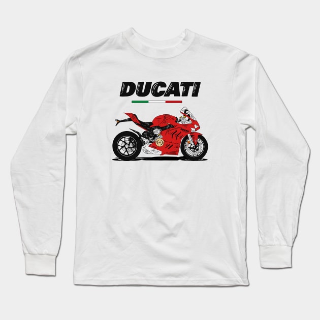 Ducati Panigale V4S Long Sleeve T-Shirt by Hilmay